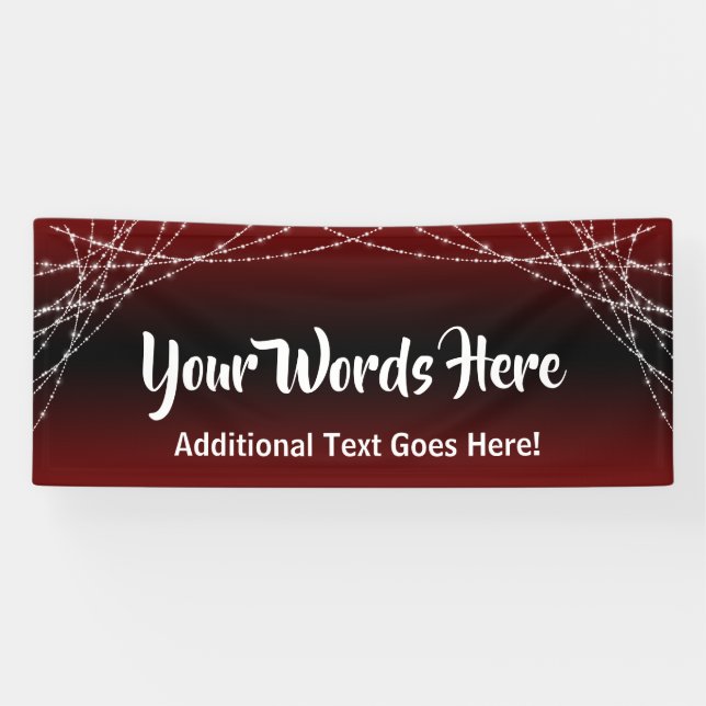 Lona Cadenas borgoñosas y ligeras añaden su propio text (Horizontal)