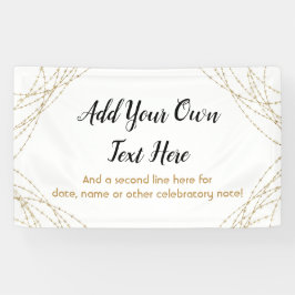 Lona Cadenas doradas Purpurinoso añaden su propio texto