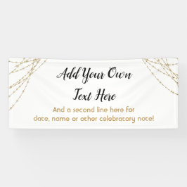 Lona Cadenas doradas Purpurinoso añaden su propio texto