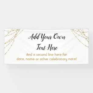 Lona Cadenas doradas Purpurinoso añaden su propio texto