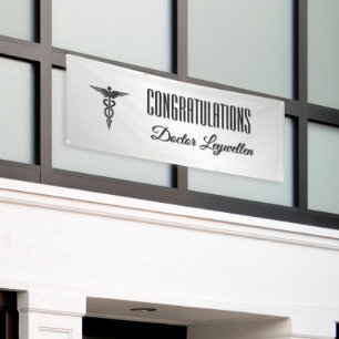 Lona Caduceus Felicitaciones Médico Enfermera EMT