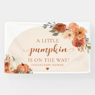 Lona Caer Un Pequeño Calabaza En El Autumn Floral Baby