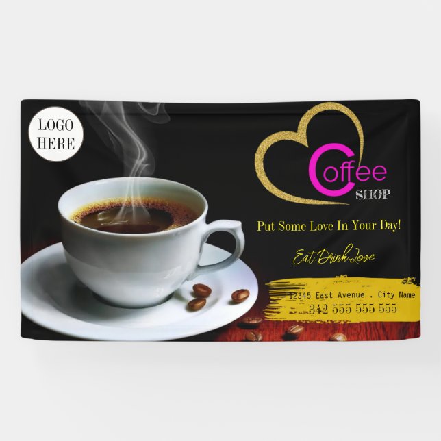 Lona café café café café café café café café bebidas mo (Horizontal)