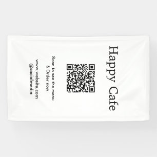 Lona Café restaurante escanea para ver menú ordenar QR 