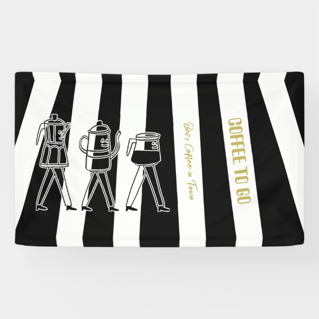 Lona Cafetera B & W Tres Rayas Café (Horizontal)