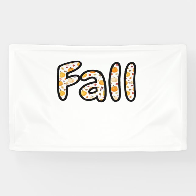 Lona Caída con fondo de calabaza Temporada Otoño Printa (Horizontal)