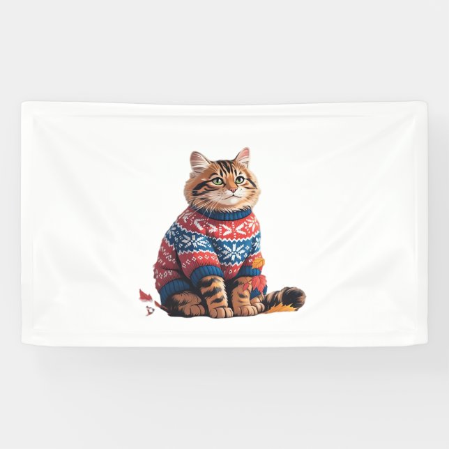 Lona Caída de la Hoja del Gato Hola Funny Cat Kitten Lo (Horizontal)