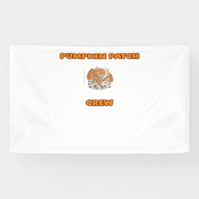 Lona Caída Rústica Calabazas de otoño hojas de flores C (Horizontal)