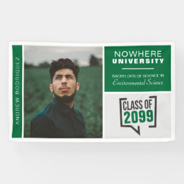 Lona Cajas Verdes y Banner de Graduación de Fotos
