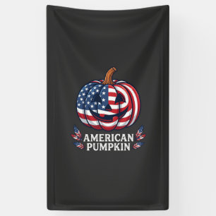 Lona Calabaza americana de Halloween bandera de EE. UU.