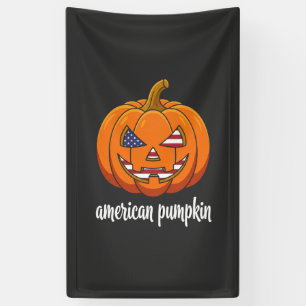 Lona Calabaza Americana Patriótica Jack O Lanter de Hal