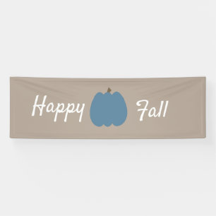Lona Calabaza Azul Feliz Otoño Marrón