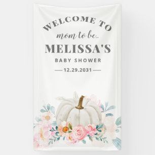 Lona Calabaza Baby Shower Floral Rosa Rosa