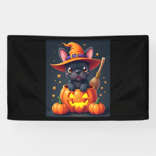 Lona Calabaza de calabaza de Bulldog francés Halloween