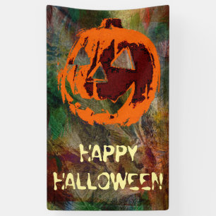 Lona Calabaza de Halloween - estilo del grunge + sus