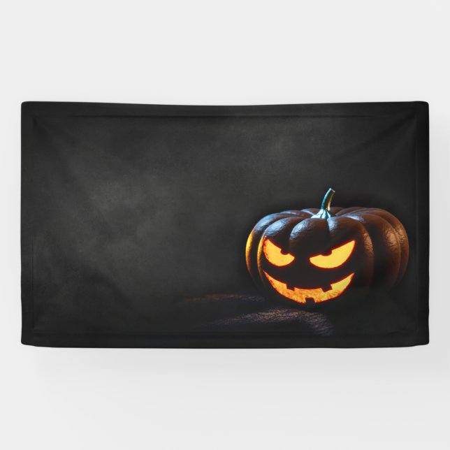 Lona Calabaza de Halloween Jack-O-Lantern Spooky (Horizontal)