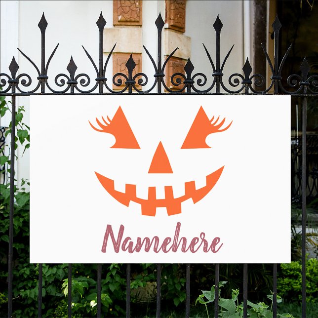 Lona Calabaza de Halloween personalizada femenina Jack  (Subido por el creador)