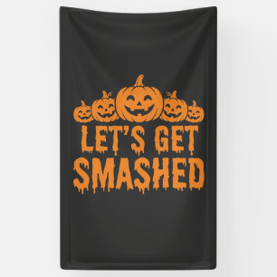 Lona Calabaza de Halloween Vamos a Destrozar