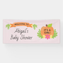 Calabaza es un Baby Shower Chica