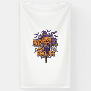 Lona Calabaza Espantapájaros Búho Morado Murciélagos Ma
