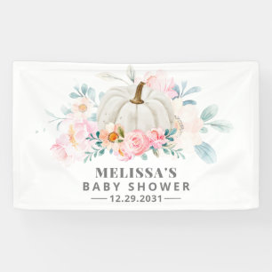 Lona Calabaza floral de rosas rosadas Baby Shower