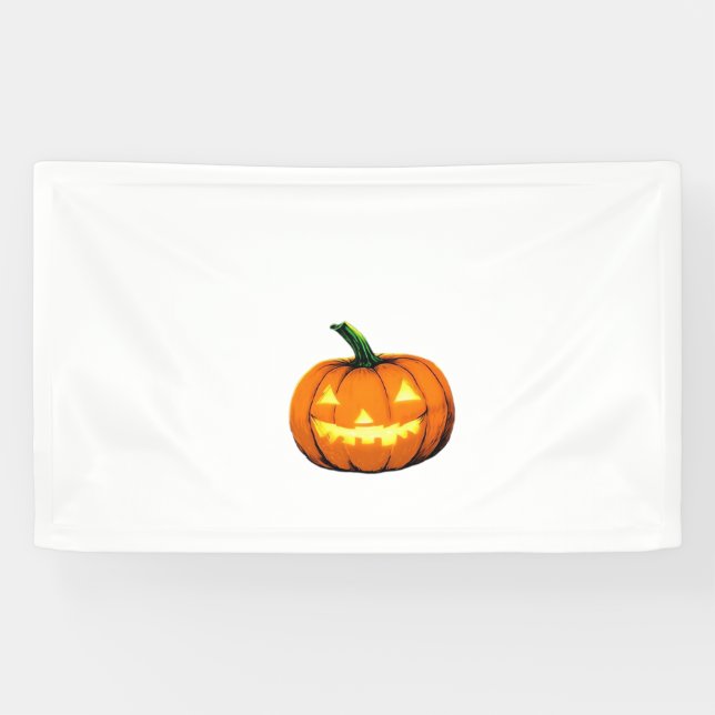 Lona Calabaza nocturna estrellada Halloween Van Gogh Th (Horizontal)