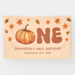 Lona Calabaza otoñal 1er cumpleaños