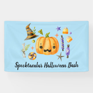 Lona Calabaza Spooktacular Halloween Bash Fiesta Azul