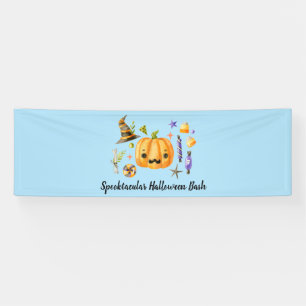 Lona Calabaza Spooktacular Halloween Bash Fiesta Azul