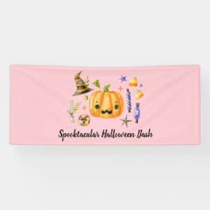 Lona Calabaza Spooktacular Halloween Bash Fiesta Rosa
