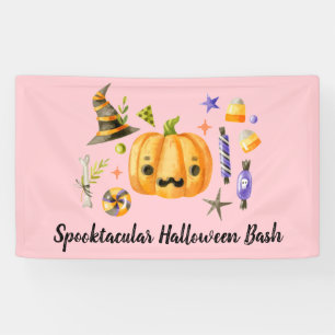 Lona Calabaza Spooktacular Halloween Bash Fiesta Rosa