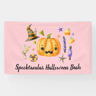 Lona Calabaza Spooktacular Halloween Bash Fiesta Rosa