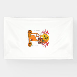 Lona Calabaza Tallada Gato Horror Cabeza Halloween Dueñ