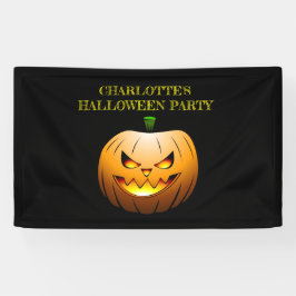 Lona Calabazas de Halloween por la noche