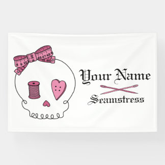 Lona Calavera de coser (rosa)