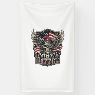 Lona Calavera de la libertad cibernética patriótica Fut