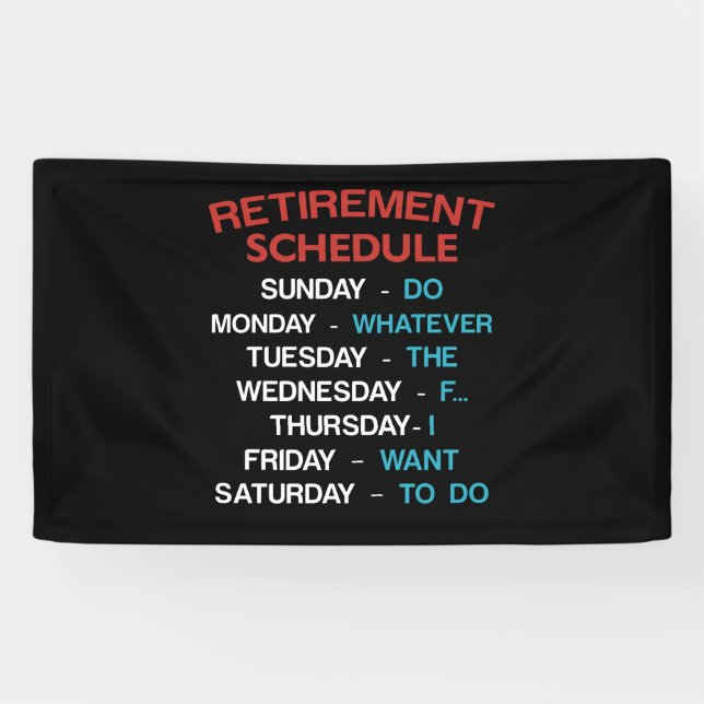 Lona Calendario de retiro Calendario Oficina Humor Empl (Horizontal)