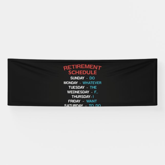 Lona Calendario de retiro Calendario Oficina Humor Empl (Horizontal)