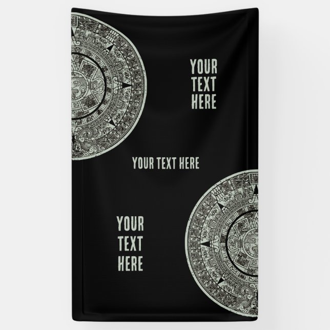 Lona Calendario maya 1 azteca mexicano de soles aztecos (Vertical)