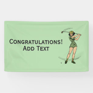 Lona Cálido para Golfing Personal Lady Golfer Green