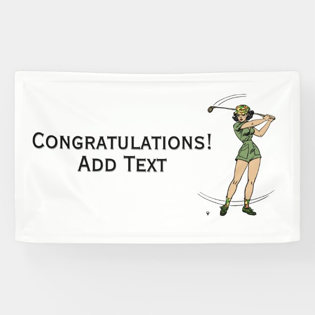 Lona Caliente para Golfing Personal Lady Golfer White (Horizontal)