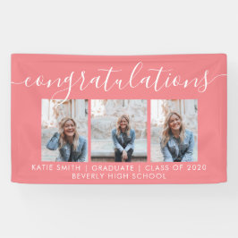 Lona Caligrafía de escritura moderna 3 Banne de graduac