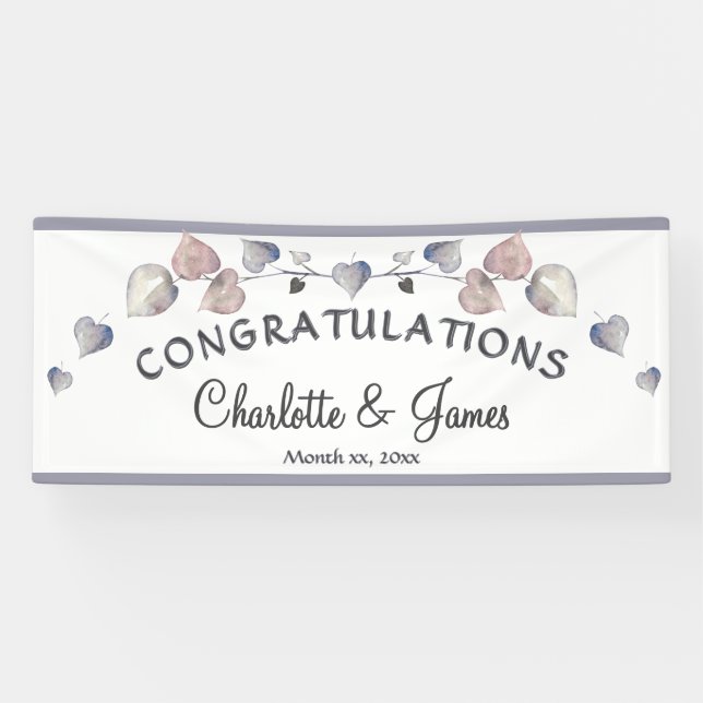 Lona Calor escocés suave - Corazón Boda (Horizontal)