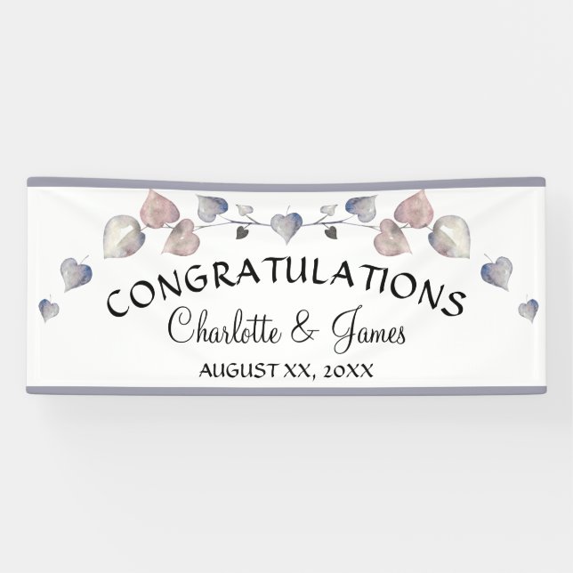 Lona Calor escocés suave - Corazón Boda (Horizontal)