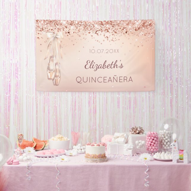 Lona Calzado de baloncesto rosa de rosa Quinceanera (Fiesta)