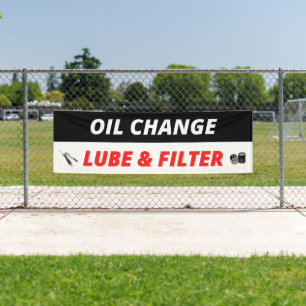 Lona Cambio de Aceite de Taller Automotriz Lubricante y