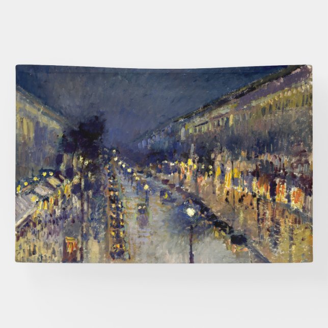 Lona Camille Pissarro - Boulevard Montmartre de noche (Horizontal)
