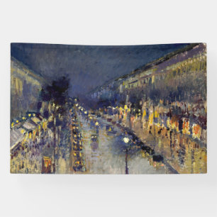 Lona Camille Pissarro - Bulevar Montmartre de noche