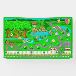 Lona Caminos de camping para coches Banner 3x5