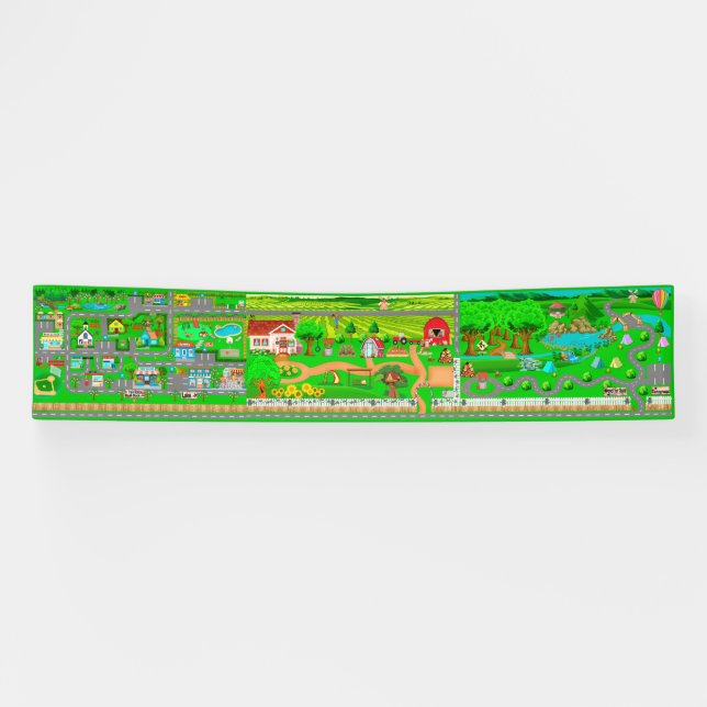 Lona Caminos de huerto-camping para coches Banner 2.5x1 (Horizontal)